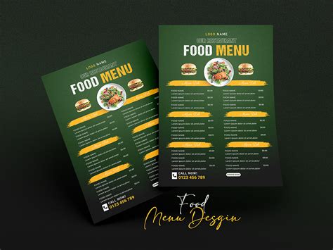 Simple food menu for a restaurant :: Behance