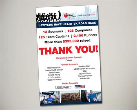 American Heart Association Lawyers Have Heart Thank You Ad Design Ad