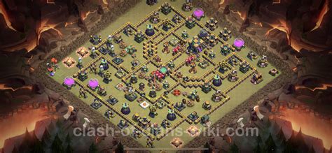 Best Anti 3 Stars War Base Th14 With Link Anti Air Electro Dragon