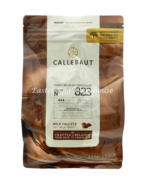 Callebaut Milk Chocolate Belgian Couverture Callets 823 2 5kg Crafted