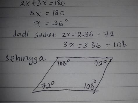Menghitung Besar Sudut Pada Jajar Genjang Dikte Id