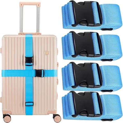 Luggage Straps Pack Adjustable Luggage Straps For Suitcases Tsa