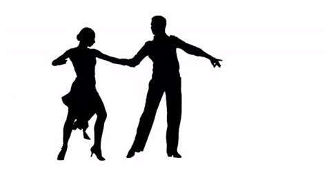 Black and White Silhouette Elegant Ballroom Dance Couple, Lifestyle ...