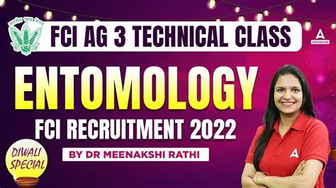 Fci Ag 3 Technical Class By Dr Meenakshi Rathi Entomology Fci