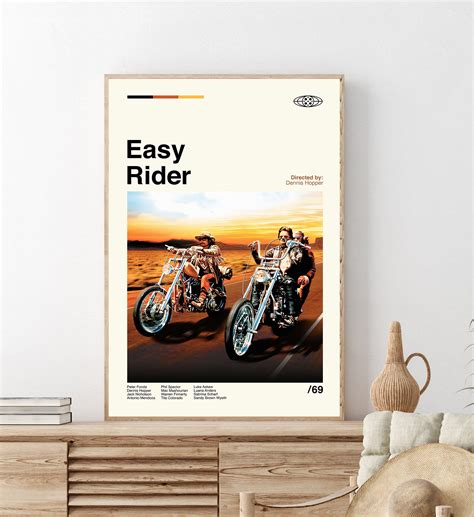 Easy Rider Poster, Easy Rider Movie, Minimalist Movie Poster, Art Print ...