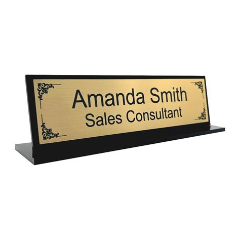 Custom Signs for Business Standing Personalized Office Desk Sign ...