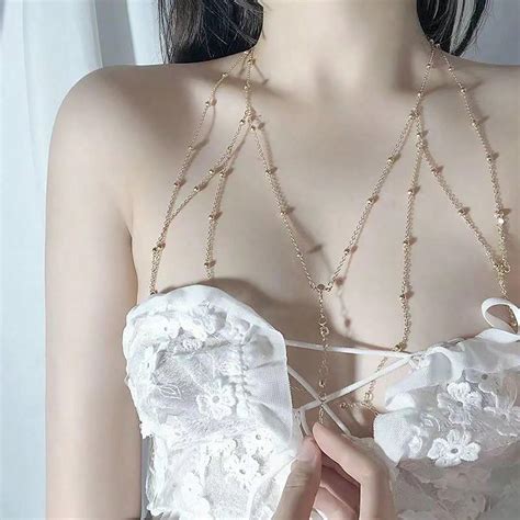 Spice Sexy Breast Chain Flash Diamond Fashion Design Alloy Body Chain Super Hot Bikini