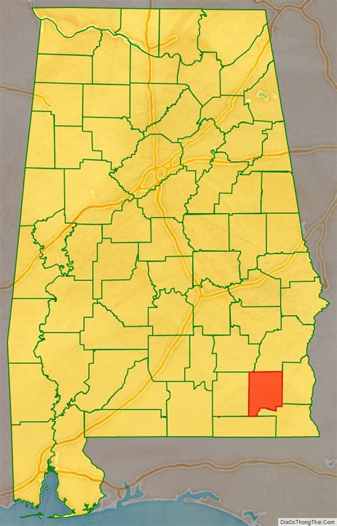 Map of Dale County, Alabama