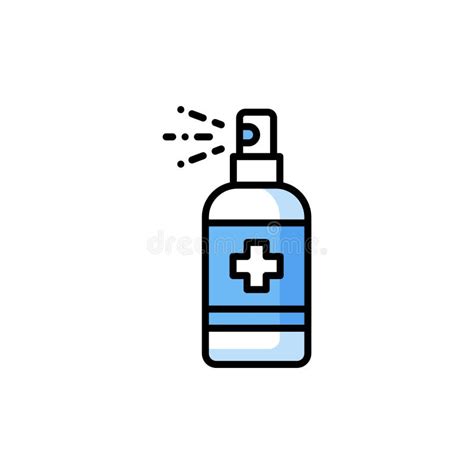 Símbolo De Símbolo Vectorial Del Icono De Spray Del Sanitizador De Mano