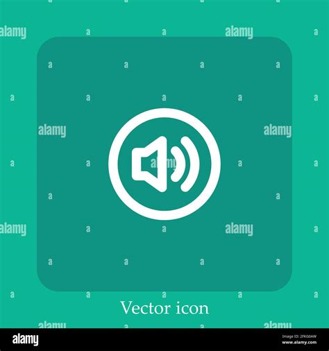 Icono De Vector De Aumento De Volumen Icono Lineallínea Con Trazo