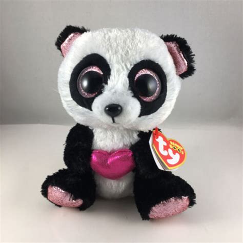 Ty Beanie Boos Esme The Valentines Day Panda Bear Inch Plush