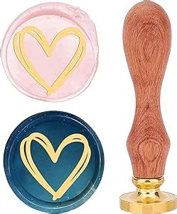 Craspire Heart Wax Seal Stamp Mm Love Sealing Wax Stamps Retro