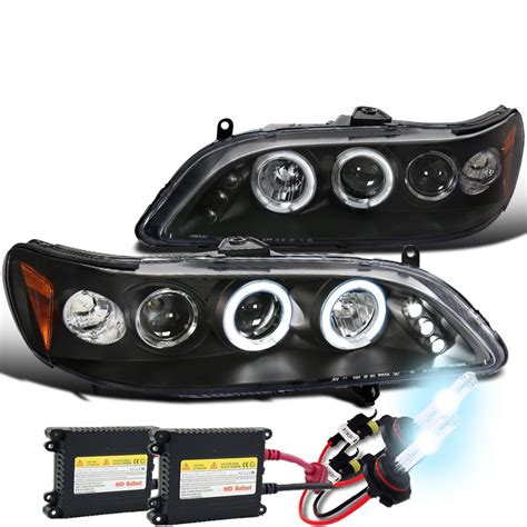 HID Xenon 98 02 Honda Accord Angel Eye Halo LED Projector