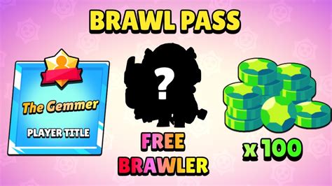 New Brawl Pass Rewards Title Free Brawler And Gems Youtube