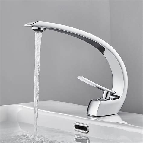 Auralum Er Einhebelmischer Design Waschtischarmatur Wasserhahn Chrom