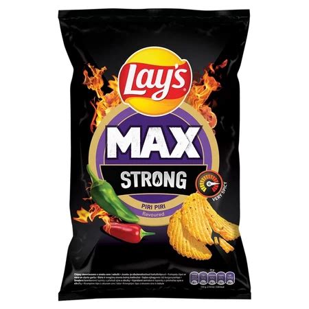 Lay S Max Strong Chipsy Ziemniaczane Karbowane O Smaku Piri Piri 120 G