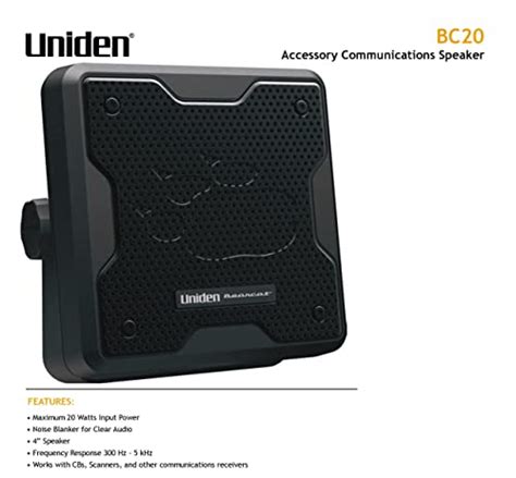 Uniden Bc20 Bearcat 20 Watt External Communications Speaker Durable