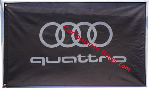 Audi Flag 3x5 Ft 100 Polyester Quattro Banner Checkered Flagsshop