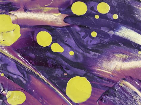 Yellow and Purple Abstract Painting · Free Stock Photo