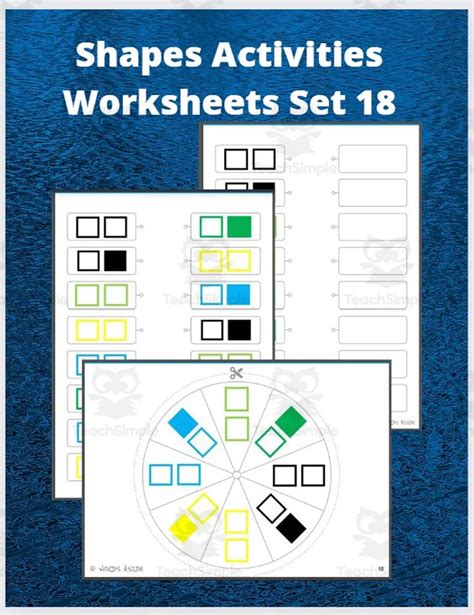 Shapes Activities Worksheets Set 18 by Teach Simple