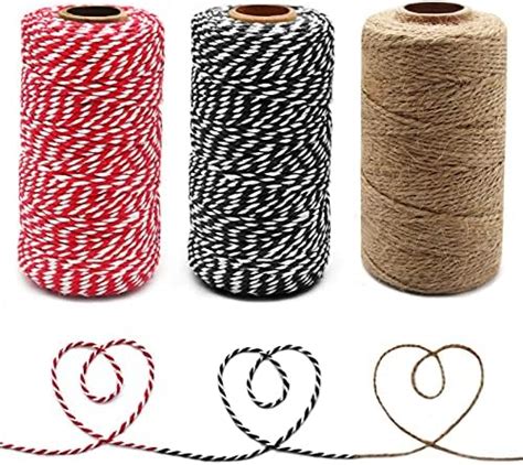 Resinta Rolls Christmas Twine Cotton String Natural Jute Twine