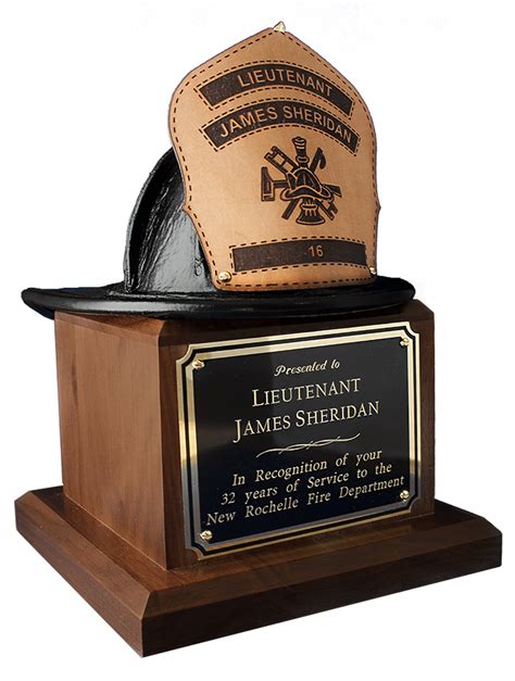 Leather Fire Helmet Award Firefighter Retirement Award