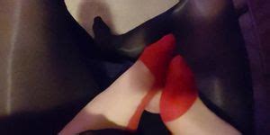 Red Cuban Heel Footjob Foreplay With Nylon Dick Night Sex Tnaflix