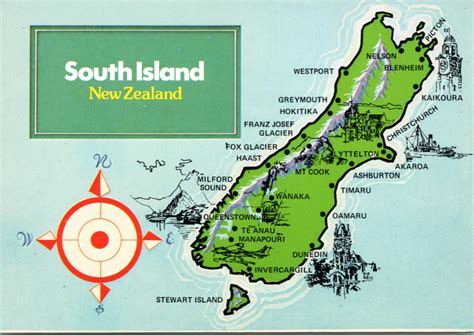 Map South Island New Zealand The Gayraj