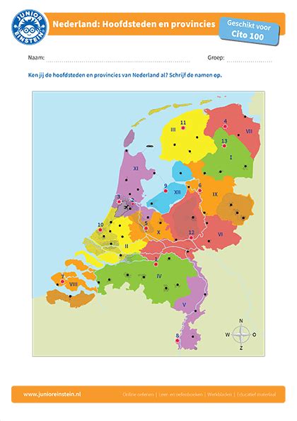 Provincies Nederland Leren Provincies Hoofdsteden Hemelvaarts