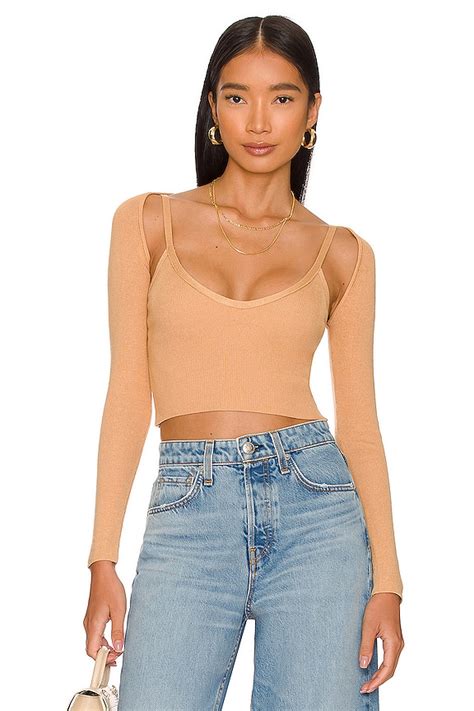 Superdown Remi Shrug Set In Nude Revolve