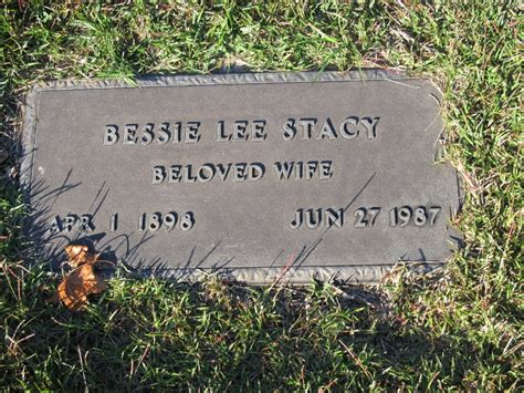 Bessie Lee Ballew Stacy 1898 1987 Memorial Find A Grave