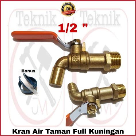 Kran Air Bola Kuningan Soligen Inch Model E Keran Taman Selang