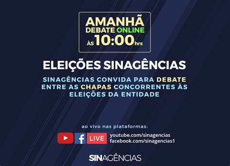 Elei Es Sinag Ncias Convida Para Debate Entre As Chapas Concorrentes