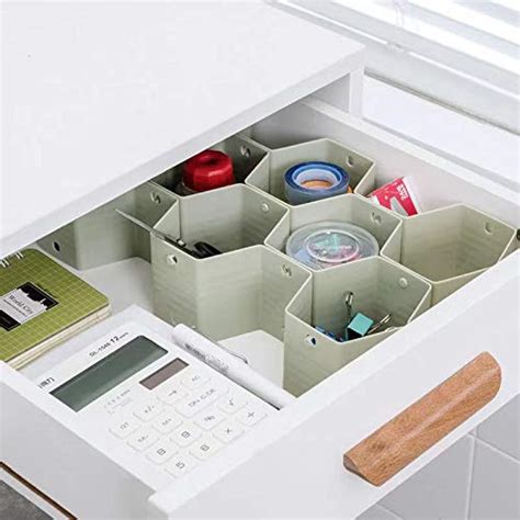 HPYYKE Honeycomb Organizer Adjustable Drawer Organizers 18 Slot