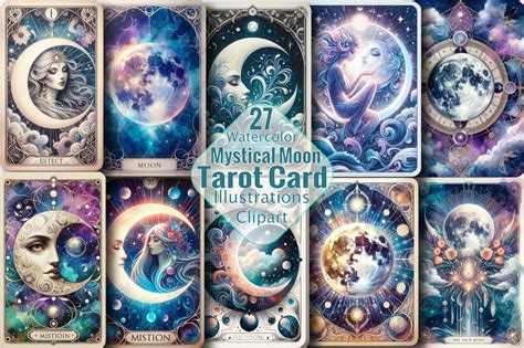 Mystical Moon Tarot Card Sublimation PNG Graphic By SVGArt Creative