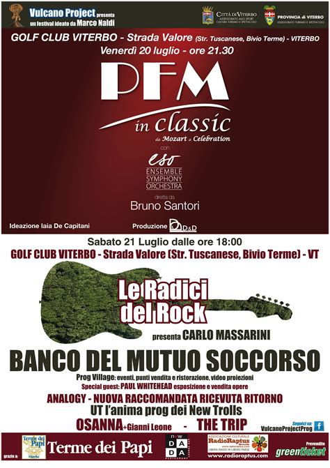 Le Radici Del Rock: il 21 luglio Viterbo a tutto Prog