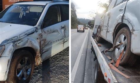 Motorista Fica Ferido Ao Colidir Carro Contra Barranco Em Rodovia