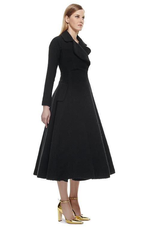 Emilia Wickstead C Coat Dress With Tuille Fusing In Black Lyst