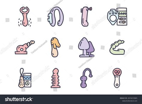 Sex Toy Color Vector Doodle Simple Stock Vector Royalty Free