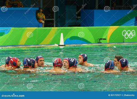 Water Polo Team Usa Before Rio 2016 Olympics Men`s Preliminary Round