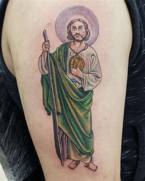 San Judas And Virgin Mary Tattoo