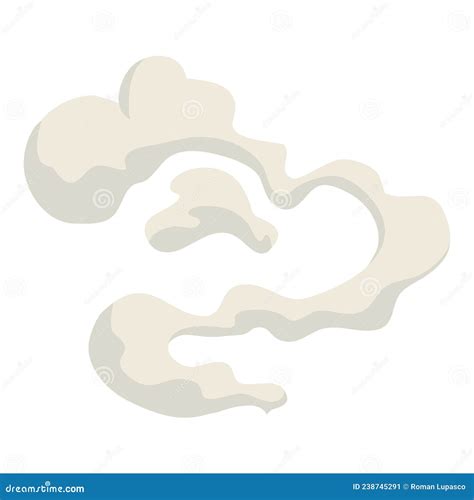 Cartoon Dust Cloud Comic Cloud Shape Spray Air Smoke Fog Road