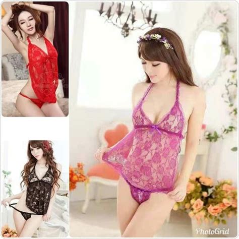 Jual Sexy Lingerie Sleep Wear Transparant Babydoll L001 Murah Banget Di