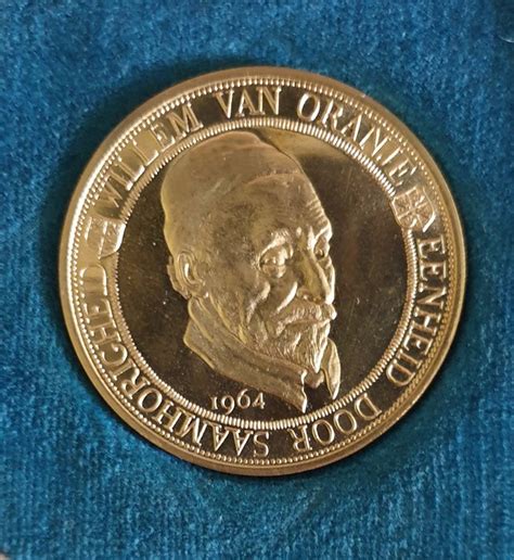 The Netherlands Herdenkingsmunt 1964 Willem Van Oranje Gold Barnebys