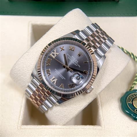 Ng H Rolex Datejust Dark Rhodium Vi Ix Roman C Size Mm