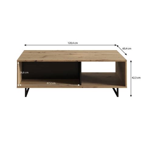 Meubella Salontafel Saturn Eiken Zwart 121 Cm Blokker