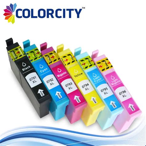 1set T0791 T0796 Ink Cartridge For Epson 1400 1500W P50 1430 PX650