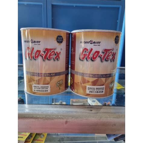 Jual Cat Batu Alam Glotex Glotex Coating Batu Alam Liter Shopee