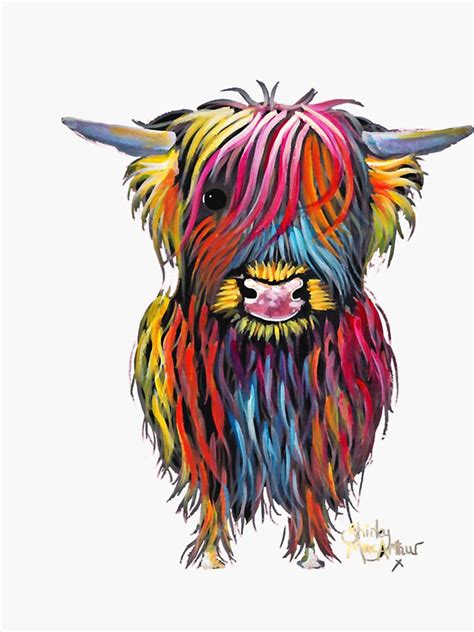 Scottish Hairy Highland Cow BRAVEHEART By Shirley MacArthur