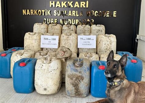 Hakkari de 508 kilogram metamfetamin ele geçirildi